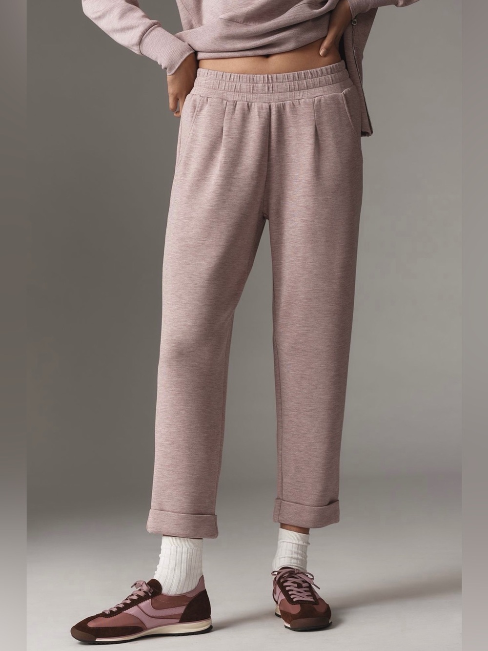 Varley DoubleSoft Rolled Cuff Sweatpants 25 Light Mauve Women’s Medium Jogger